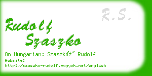 rudolf szaszko business card